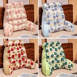 Pillow Winter Cartoon Flower Lamb Plush Waist Rest Office Long Sitting Chair Backrest Sofa Car Seat