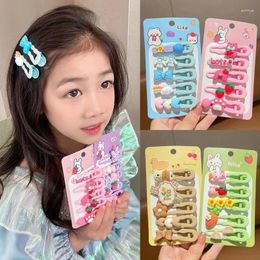 Hair Accessories Cartoon Hairpin Cute Children's Set With Metal Fragmented Side Clips For Girls' Duckbill Accessory