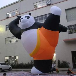 wholesale Giant 13.2/20ft outdoor Inflatable bouncer Kung Fu Panda Balloon Cartoon For Advertising