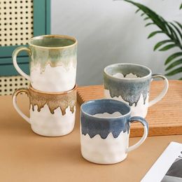 Mugs 330ml Creative Ceramic Coffee Mug Vintage Home Office Porcelain Cup Milk Drinks Tea Breakfast Cups Kitchen Drinkware Tumbler