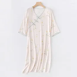 Women's Sleepwear V-Neck Nightdress Women Bathrobe Gown Elegant Dress Nightgowns Summer Lingerie Sleepshirt Robe Loungewear