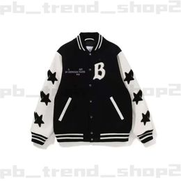 Designer Men Jacket Sport Jackets Loose Varsity Jacket Bapes Flocking Leather Long Sleeves Baseball Coat Uniform Jacket Single Breasted Warm Jackets 136