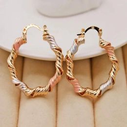 Hoop Earrings Charm Luxury Cross Gold Colour For Women Gift Jewellery