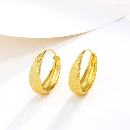Dangle Earrings 2024 Trendy 24K Gold Plating Meteor Shower Ear Studs For Women Girl Gilding Nobility Charm Retro Jewellery