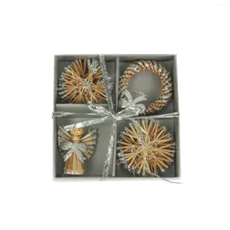 Christmas Decorations Creative Decoration Silver Straw Little Angel Wreath Pendant 8 Packs Large Easter Basket Pottery