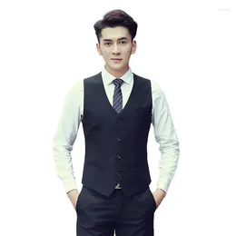Men's Vests 2024 Men Spring And Autumn Waistcoat Slim-fit Korean Mens Work Clothes Suit Male Professional