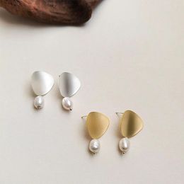 Dangle Earrings Natural FreshWater Pearl W/S925 Silver Needle Stud W/ECO Brass Anti Gold/Rhodium Filled Jewellery For Women HYACINTH