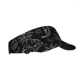 Berets Summer Air Sun Hat And Moon Visor UV Protection Sports Tennis Golf Running Sunscreen Cap