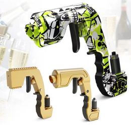 Creative Champagne Gun Wine Sprayer Pistol Beer Bottle Durable Spray Gun Plastic Version Stopper Ejector Pop Kitchen Bar Tools 240124