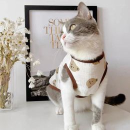 Cat Costumes Pure Cotton Breathable Gauze Spring And Summer Clothing Pet Gold Gradient Layer Blue Cloth Doll Anti Hair Loss