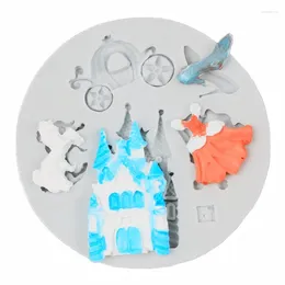 Baking Moulds Castle High Heels Silicone Cake Chocolate Fondant Mould DIY Pumpkin Car Fairy Tale Dry Pez Cookie