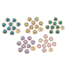 Charms 10x Pendants Embellishments Craft Garment Embellishment Alloy Decoration Crystal Beads For Bags Wedding Clothing