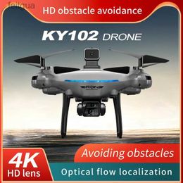 Drones KY102 Drone 4K HD Camera Dones 2.4GHz Stunt Rolling WiFi Foldable RC Quadcopter Helicopter Dron Toys For Adult Kids Gift YQ240211