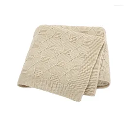 Blankets Baby Knitted Born Infant Unisex Swaddle Wrap Quilts Covers For Stroller Bedding Basket 90 70cm Toddler Throwing Mats