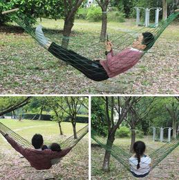 Camp Furniture Camping Hammock Hammocks Outdoor Portable Net Woven With Nylon Rope