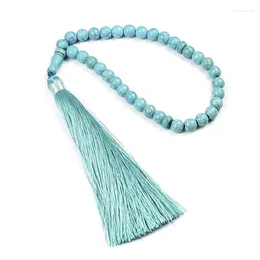 Strand 33/99 Turquoise Prayer Beads Bracelets Unisex Women Men On Hand Muslim Beaded Tassels Pendant Rosary Jewellery Dropship