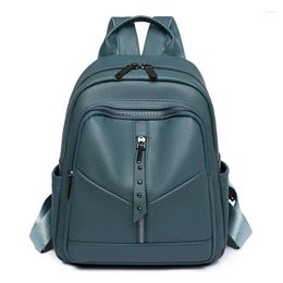 School Bags High Quality Leather Backpack Women Vintage Shoulder Bag Ladies Capacity Travel Girls Mochila Feminina