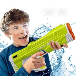 Electric Water Gun For Aldult Squirt Guns Full Automatic Water Absorption Soaker Water Blaster Kids Summer Outdoor Pool Toys 240130