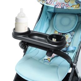 Baby Stroller Dinner Table Tray Accessories Plate Handrest Dish Supplies for Toddler Infant Girls Boys Milk Bottle Cup 240129