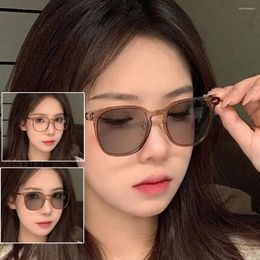 Sunglasses Color Changing Glasses Korean Version Slim UV Resistant Blue Accessories Light Elegant And Fa I5R3