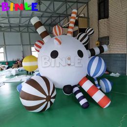 Outdoor christmas decoration giant inflatable snowman head ball airblown snow ball yard ornaments