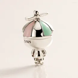 Loose Gemstones Genuine 925 Sterling Silver Bead Charm Propeller Hat Boy Beads Fit Women Bracelet & Necklace Diy Jewelry