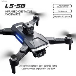 Drones 5G GPS LS58 RC Drone With Camera HD Wifi Fpv Professional Foldable Quadcopter 1KM Photography Gifts Toys for boys 14Y YQ240211