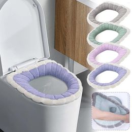 Toilet Seat Covers Bathroom Closestool Washable Soft Warmer Mat Cover Pad Cushion Waterproof Safety Accessiories