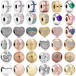 Loose Gemstones 925 Sterling Silver Charm Shining Path Arcs Of Love Open My Heart Daisy Meadow Clip Bead Fit Bracelet DIY Jewellery