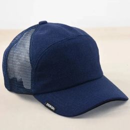 Summer Cool and Breathable Linen Big Size Baseball Cap Sun Caps Men and Women Solid Color Mesh Sport Hat 57-64cm 240125