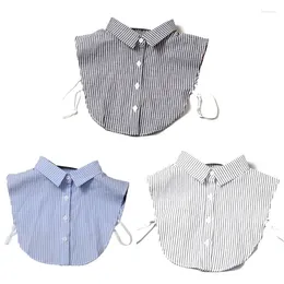 Bow Ties Vertical Striped Detachable Collar Women/Man Vintage Choker Necklace Drop