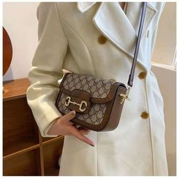 Saddle Xiao Zhan Same Style 2023 New G+versatile Leather Feel Single Shoulder Crossbody Underarm Bag for Women 75% factory direct sales