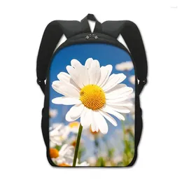 Backpack Daisy Flower Print For Teenager Boys Girls Pretty Plant School Bags Daypack Primary Student Book Bag