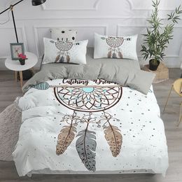 Dream Catcher Bedding Set Elegant Bohemian Duvet Cover Queen Twin Full Ethnic Quilt Single Double King Comforter Bed 240131