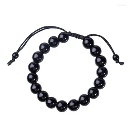 Charm Bracelets Commerce Black Fitness Bracelet Braided Bead Bangle Attract Wealth And Good Luck For Home Decorations Jewellery