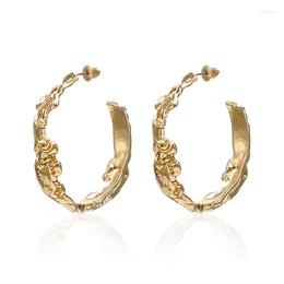 Stud Earrings Trendy Vintage Geometric Circle For Women Double Punk Jewellery Wholesale
