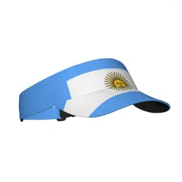 Berets Summer Air Sun Hat Argentina Flag Visor UV Protection Sports Tennis Golf Running Sunscreen Cap