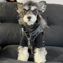 Dog Apparel Clothes Cool Motorcycle Coat Vest Jacket Schneider Teddy Shiba Frise West Highland Maltese Vests