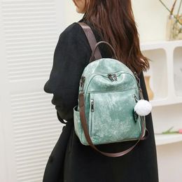 School Bags Fashion Lady Pu Backpack Women Vintage Travel Brand Preppy Style Feminina Mochila Leather Shoulder Girl Bagpack College