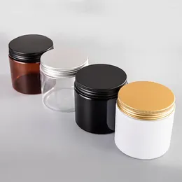 Storage Bottles 30pcs 200g Empty Face Cream Jar PET Container Pot Powder Mask With Screw Lid Can Gold Black Silver Aluminium Cap