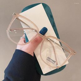Sunglasses Frames Fashion Women's Frame Glasses Big Square Shape Anti Blue Light Eyeglasses TR90 Material Female Glass