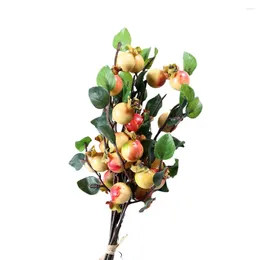 Decorative Flowers 2 Pcs Pograph Props Pastoral Style Berries Home Decor Rural Artificial Fake Fruit Branch Lifelike