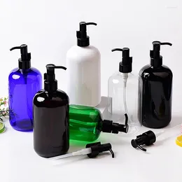 Storage Bottles 500ml Empty Plastic White Black Cosmetic Large Size Bottle With Oil Pump Liquid Soap Shower Gel Container Personal Care