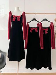 Casual Dresses High Quality Square Collar One-Piece Frocks Patchwork Women Elegant Japanese Fashion Prom Gown Vintage 2000s Aesthetic