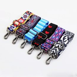 Rainbow Adjustable Obag Straps Nylon Coloured Belt Bag Strap Hanger Handbag Accessories for Women Decorative Handle Ornament 240202