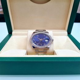 Brand world luxury watch Best version Watch Datejust 41 Blue arabic dial Diamond bezel automatic ETA Cal.3235 watch 2-year warranty MENS WATCHES