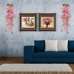 Decorative Flowers Simulation Of Spring Wall Hanging Screening Vines Baskets Orchids