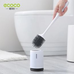 ECOCO Toilet Brush Cleaning Tool Bathroom Accessories Quick Drain Wallmounted or Tloormounted 240118
