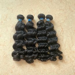 Raw hair virgin human hair bundles loose wave curly deep wave hair weft