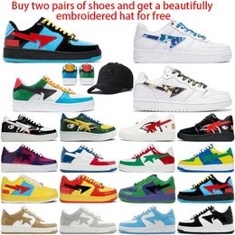 Mens Low Top Skateboard Shoes Patent Leather Thick-soled Casual Shoes Black White Orange Camouflage Green Pastel Pink Nostalgic Gray Womens Outdoor Sports Shoes